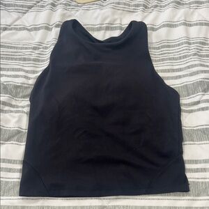 Women’s Black Sleeveless High-Neck Top